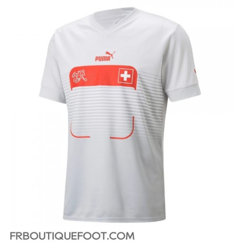 Maillot de foot Suisse Granit Xhaka #10 Extérieur vêtements Monde 2022 Manches Courtes
